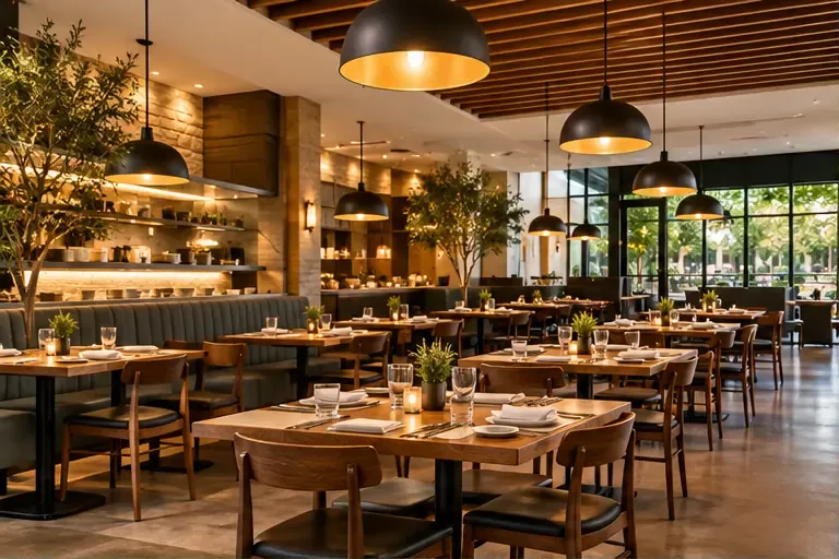 Illustrative restaurant dining room